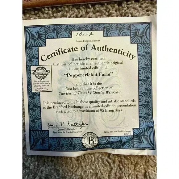 Charles Wysocki | Bradford Exchange | Summer | Peppercricket Farms Plate - Picture 4 of 7